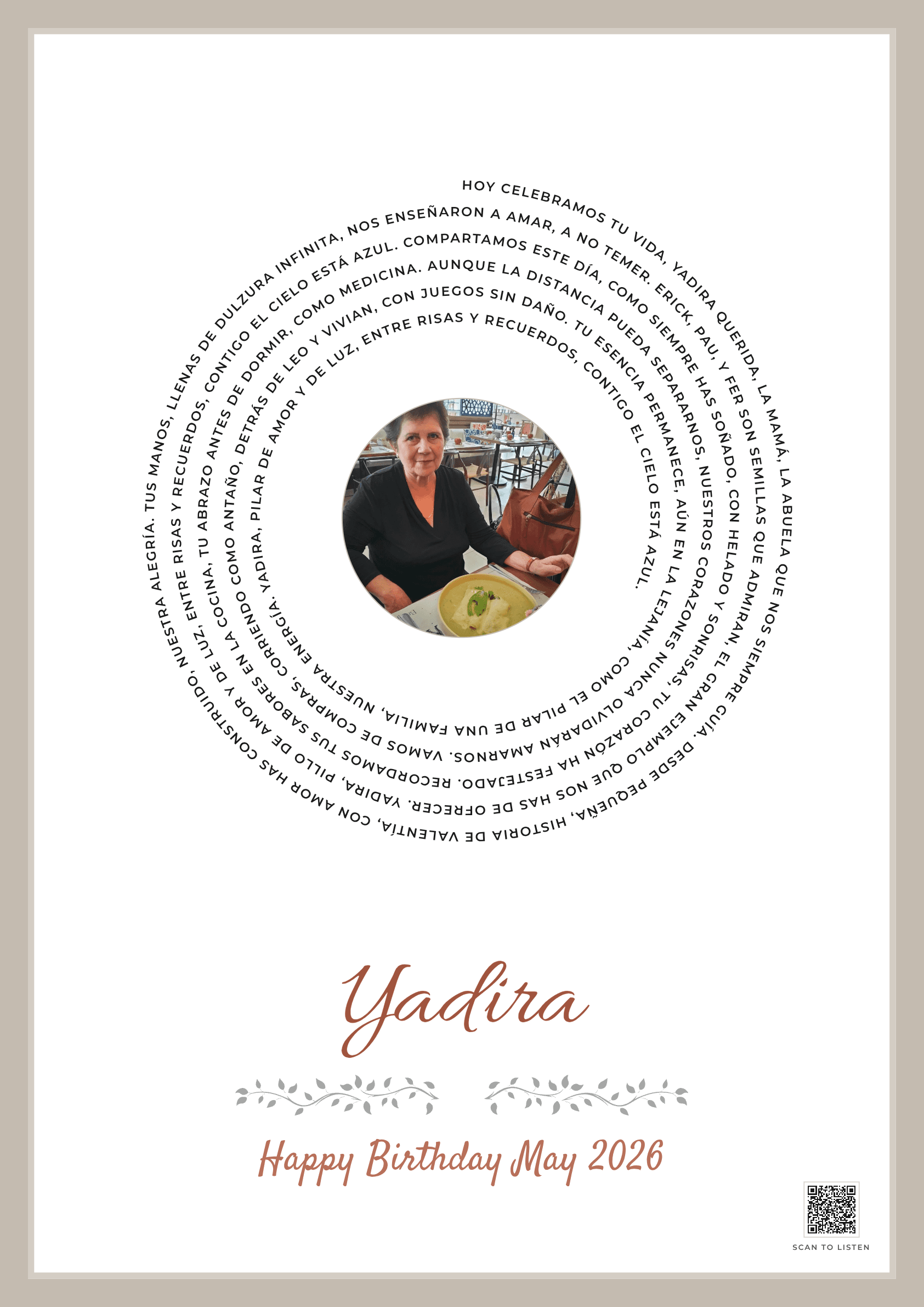Celebrando a Yadira, Luz de la Familia